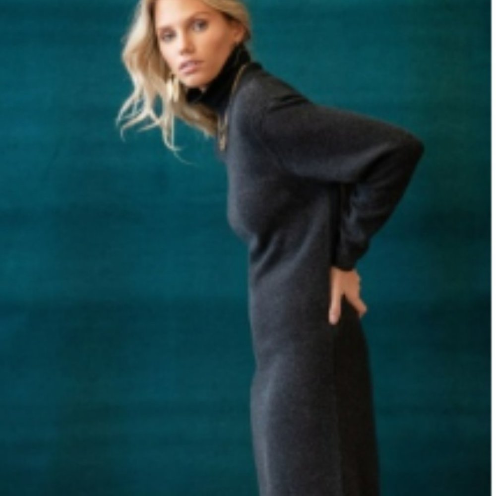 Black Turtleneck Sweater Dress